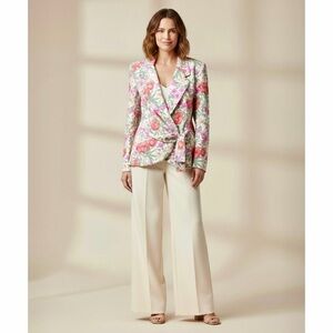 BELLE VOGUE | VTG Rare Floral Pattern Side Tie Lounge Blazer Jacket